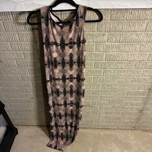 Bar III Tie Dye Maxi Dress Sleeveless Tank Size S